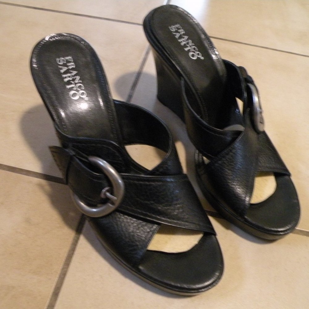 Franco Sarto slip on heels black - Picture 7 of 9